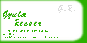 gyula resser business card